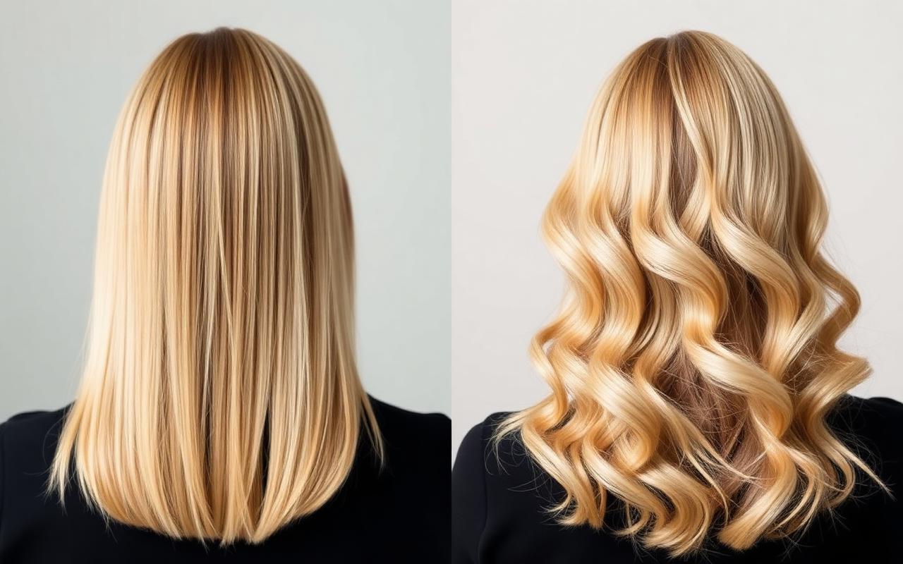 Before and after hair transformation